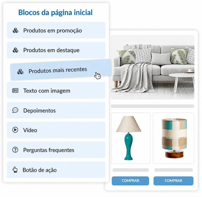 Personalize a sua loja online