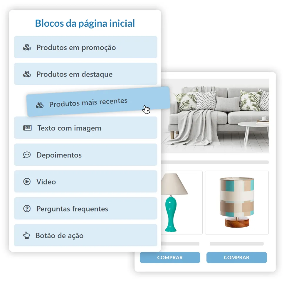 Personalize a sua loja online