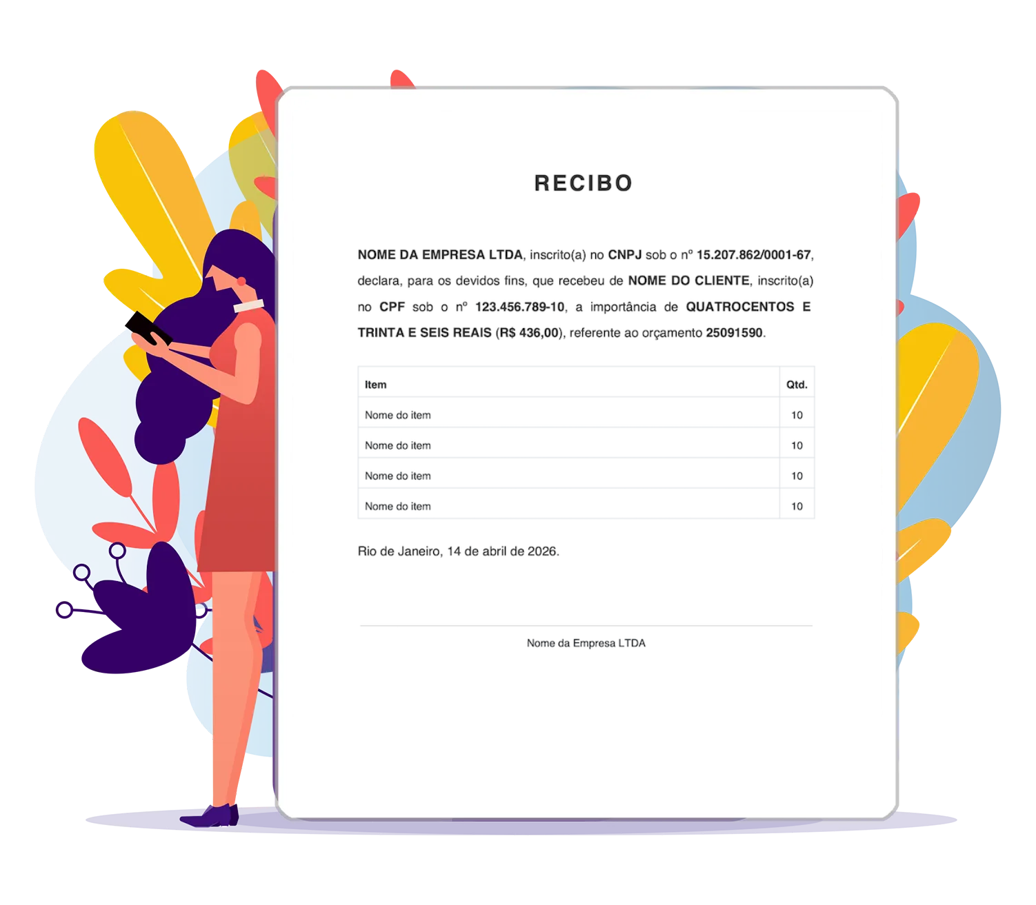 Gerador de recibo de pagamento